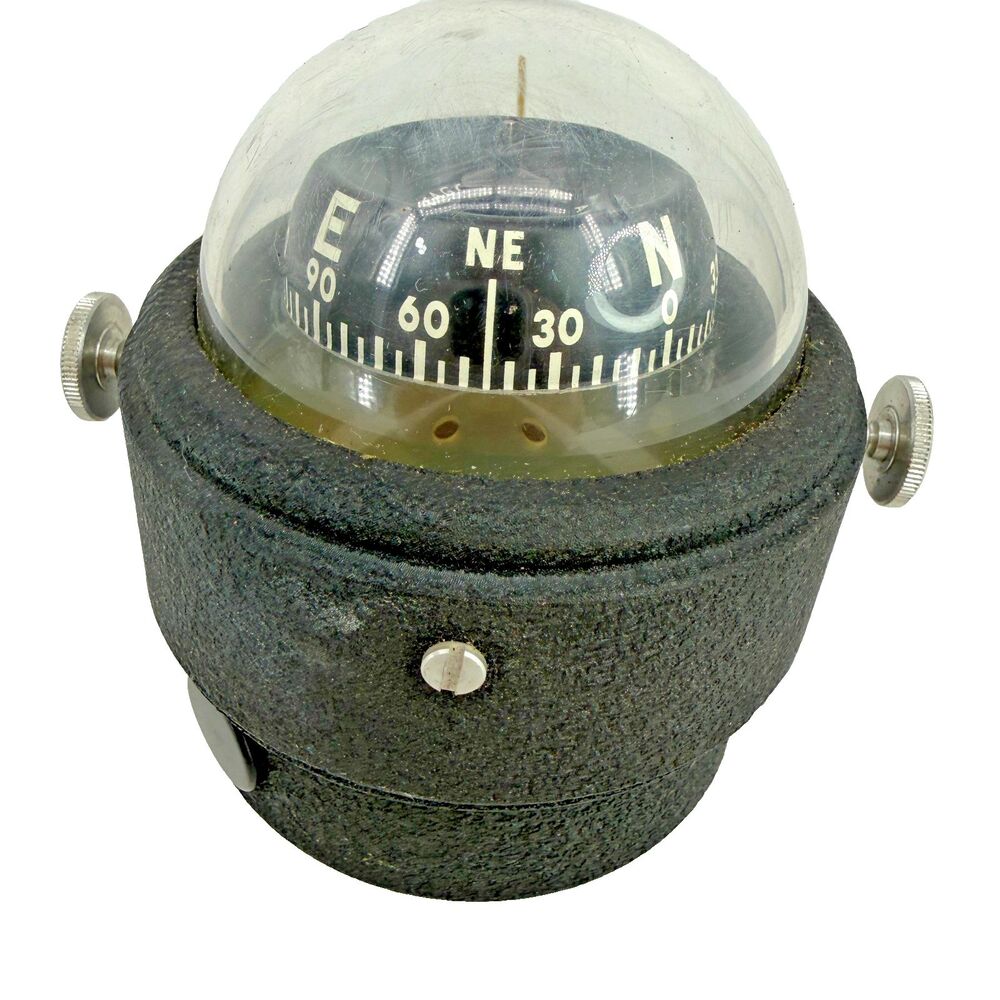 Vintage Airguide Chicago Marine Boat Compass – Made in USA 3.5" x 4.5"